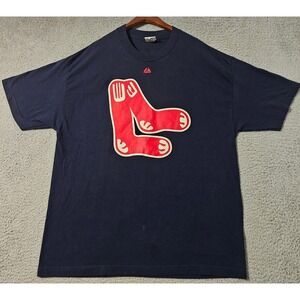 Majestic‎ Boston Red Sox T-Shirt Mens Size XL Blue Carl Yastrzemski 8 Tee